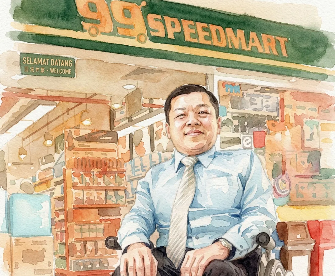 Watercolour illustration for Lee Thiam Wah / 99 Speed Mart