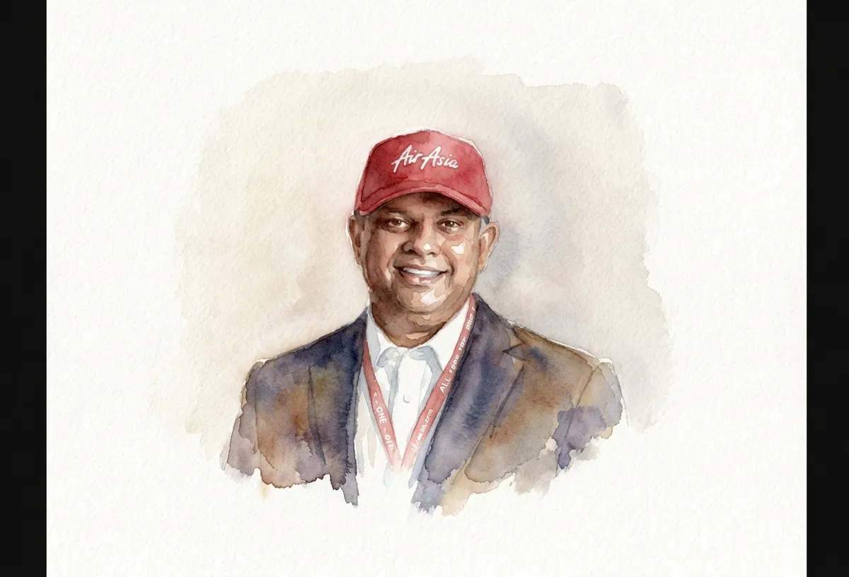 Watercolour illustration for AirAsia