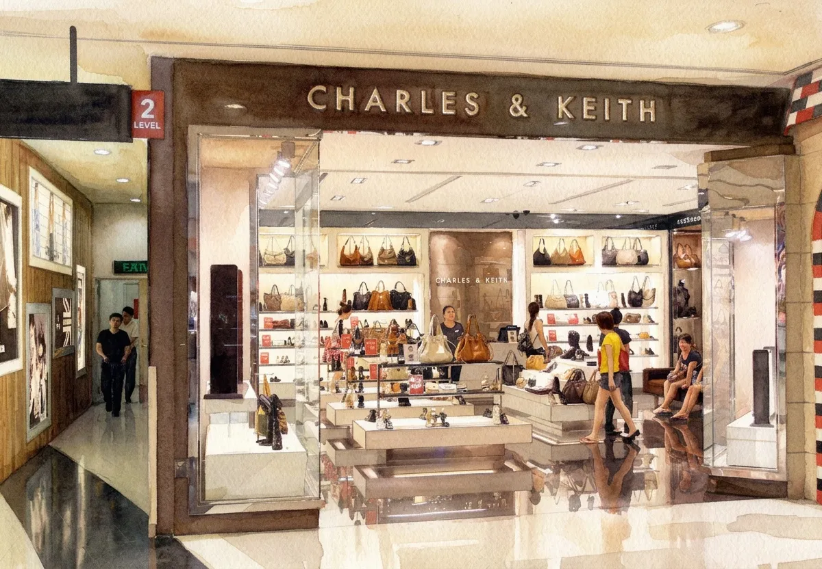 Watercolour illustration for Charles & Keith